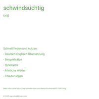 schwindsüchtig