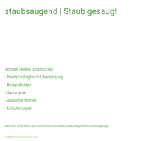 staubsaugend | Staub gesaugt