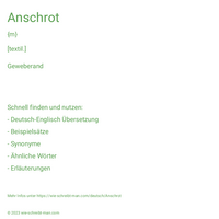 Anschrot