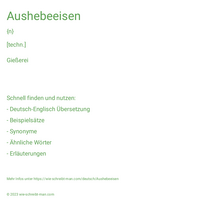 Aushebeeisen