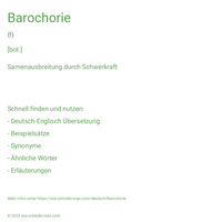 Barochorie