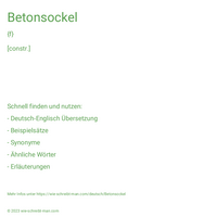 Betonsockel