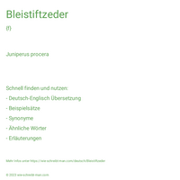 Bleistiftzeder