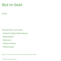 Blut im Stuhl