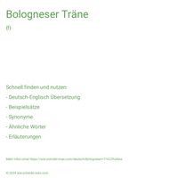 Bologneser Träne