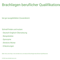 Brachliegen beruflicher Qualifikationen