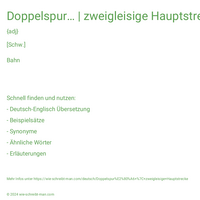 Doppelspur… | zweigleisige Hauptstrecke