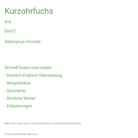 Kurzohrfuchs