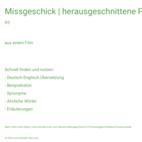 Missgeschick | herausgeschnittene Pannenszenen