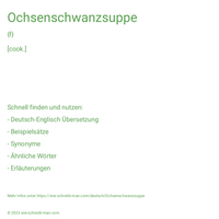 Ochsenschwanzsuppe