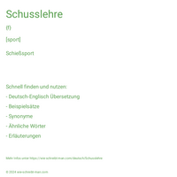 Schusslehre