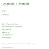 Seesterne <Seestern>