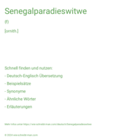 Senegalparadieswitwe