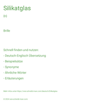 Silikatglas