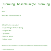 Strömung | beschleunigte Strömung