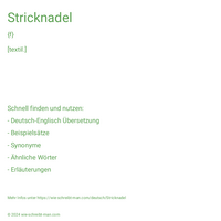 Stricknadel