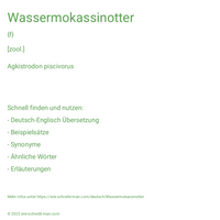 Wassermokassinotter