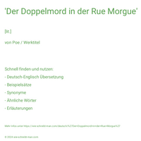 'Der Doppelmord in der Rue Morgue'