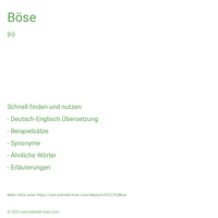 böse