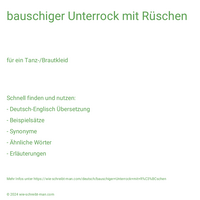 bauschiger Unterrock mit Rüschen