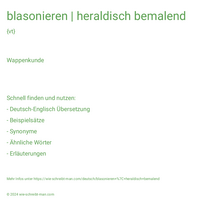 blasonieren | heraldisch bemalend