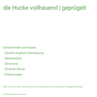 die Hucke vollhauend | geprügelt