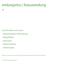 endungslos | Kasusendung