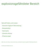 explosionsgefährdeter Bereich