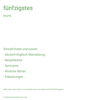 fünfzigstes