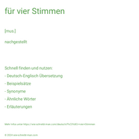 für vier Stimmen