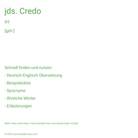 jds. Credo