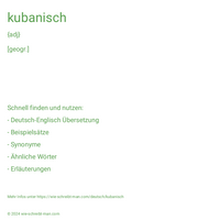 kubanisch