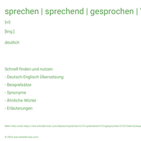 sprechen | sprechend | gesprochen | Viele Schauspieler sprechen nicht deutlich.