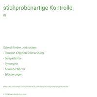 stichprobenartige Kontrolle