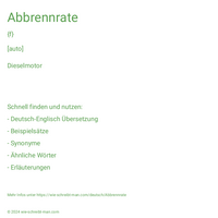 Abbrennrate