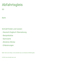 Abfahrtsgleis