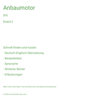 Anbaumotor