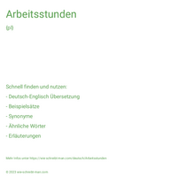 Arbeitsstunden