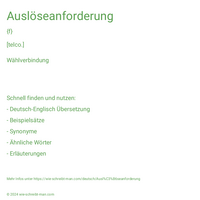 Auslöseanforderung