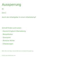 Aussperrung