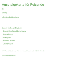 Aussteigekarte für Reisende