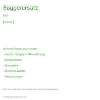 Baggerersatz