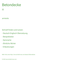 Betondecke