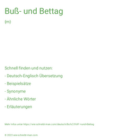 Buß- und Bettag