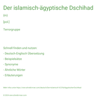 Der islamisch-ägyptische Dschihad