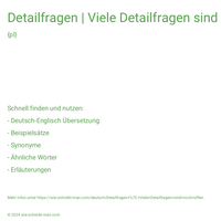 Detailfragen | Viele Detailfragen sind noch offen.