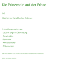 Die Prinzessin auf der Erbse