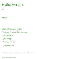 Hydratwasser