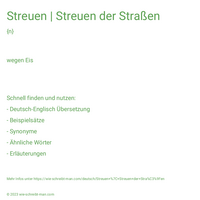 Streuen | Streuen der Straßen