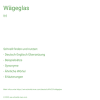 Wägeglas